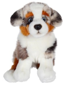 Peluche Chien Berger Australien Chiens Réalistes - 25 cm